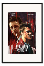 Gerahmter Kunstdruck Fight Club - Edward Norton, Brad Pitt