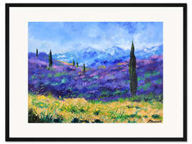 Gerahmter Kunstdruck Lavendel in der Provence