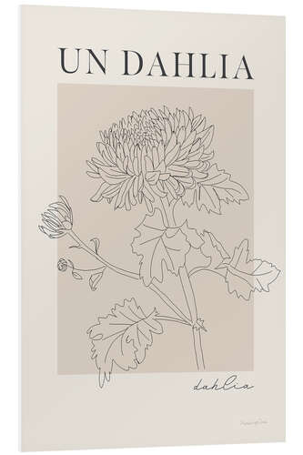 Foam board print French Flowers - Un Dahlia