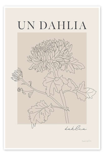 Poster French Flowers - Un Dahlia