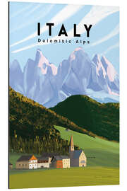 Magnettafel Italy, Dolomitic Alps