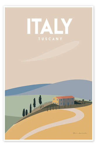 Póster Italy, Tuscany