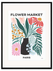 Gerahmter Kunstdruck Flower Market - Paris