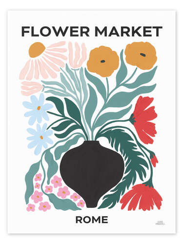 Poster Flower Market - Rome