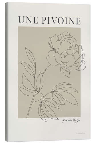 Stampa su tela French Flowers - Une Pivoine