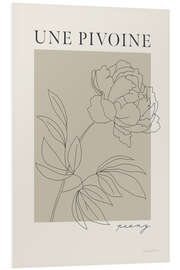 Foam board print French Flowers - Une Pivoine