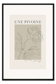 Gerahmter Kunstdruck French Flowers - Une Pivoine