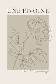 Magnettafel French Flowers - Une Pivoine