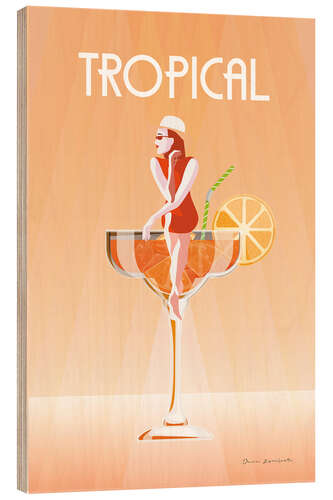 Stampa su legno Tropical Drink