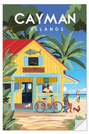 Selvklebende plakat Cayman Islands