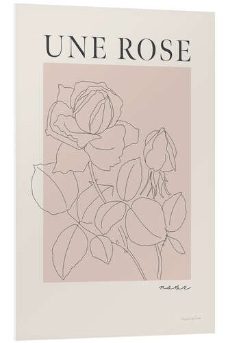 Foam board print French Flowers - Une Rose