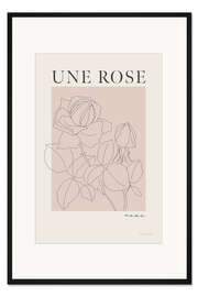 Gerahmter Kunstdruck French Flowers - Une Rose