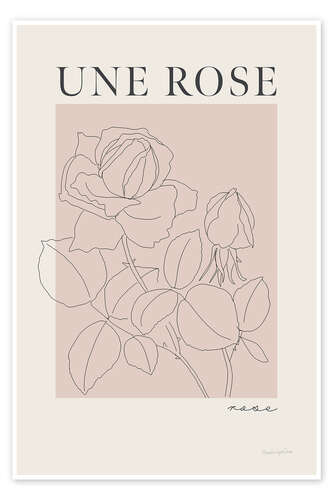 Póster French Flowers - Une Rose