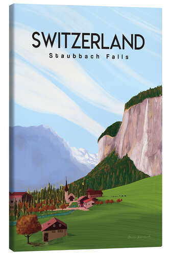 Canvas print Switzerland, Staubbach Falls