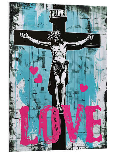 PVC print Jesus Christus Love