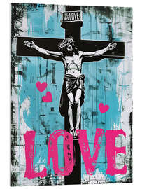 Quadro em plexi-alumínio Jesus Christus Love