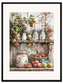 Gerahmter Kunstdruck Rustikale Ernte: Sommerliche Fülle