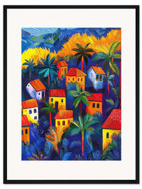 Gerahmter Kunstdruck Dschungelstadt