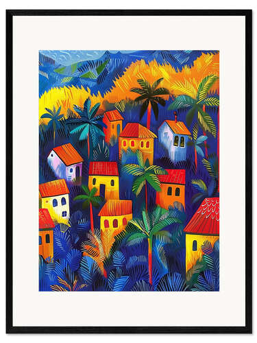 Framed art print Jungle Town