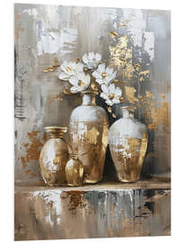 Tableau en PVC Golden Bloom