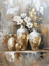 Magnettafel Goldene Blüte