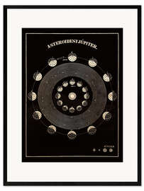 Framed art print Asteroids and Jupiter (Spanish), Asa Smith