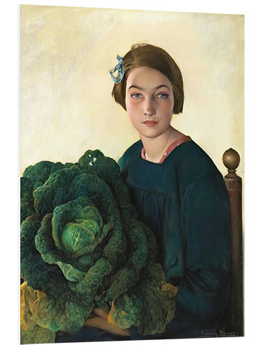 PVC print The young girl and the cabbage