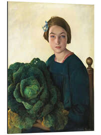 Magnettafel Das junge Mädchen und der Kohl