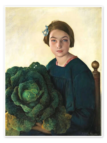 Póster The young girl and the cabbage