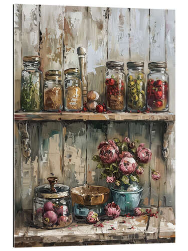 Galleriprint Rustic Charm: Jars Filled with Seasonal Bounty