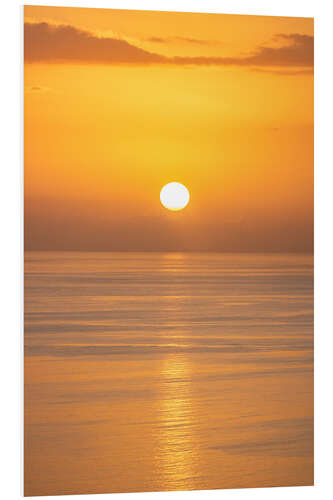 Tableau en PVC Orange sunset over the sea