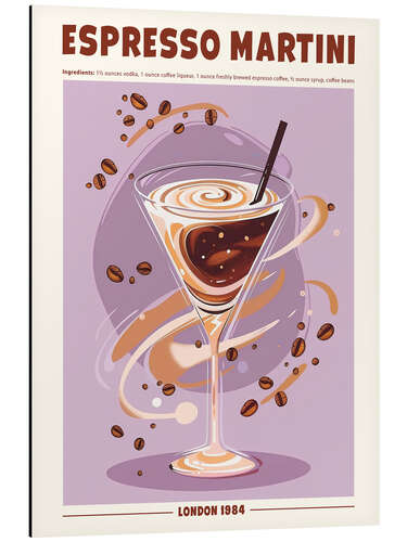 Aluminium print Espresso Martini, London 1984