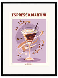 Kehystetty taidepainatus Espresso Martini, London 1984