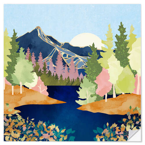 Wall sticker Summer Forest Lake