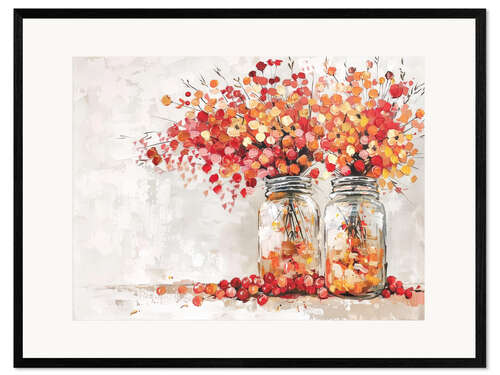 Kunsttryk i ramme Red romance