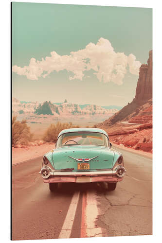 Aluminium print Vintage Arizona Retro Auto