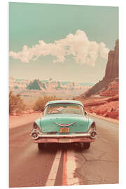 Hartschaumbild Vintage Arizona Retro Auto