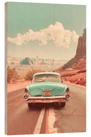 Quadro de madeira Vintage Arizona Retro Auto