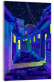 Holzbild A Night in Seoul Seochon