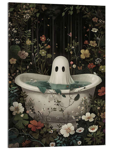 Quadro em plexi-alumínio Ghost takes a bath