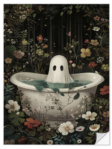 Adesivo murale Ghost takes a bath