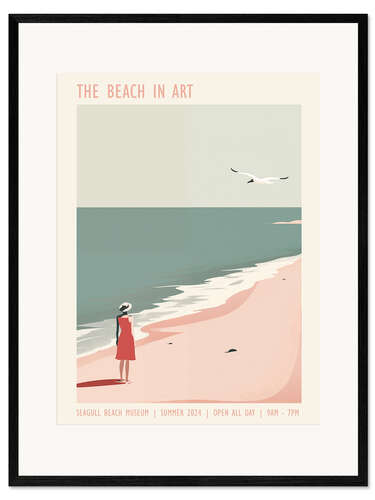Plakat artystyczny premium w ramie The Beach In Art