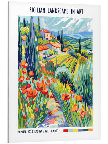 Tableau en aluminium Sicilian Landscape in Art, Val di Noto