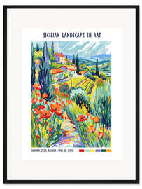 Gerahmter Kunstdruck Sicilian Landscape in Art, Val di Noto