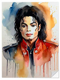 Wandsticker Michael Jackson Aquarell