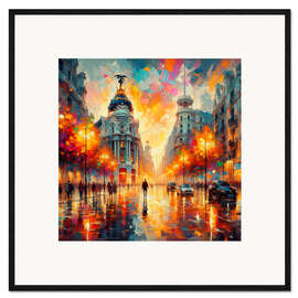 Framed art print Sunset in Madrid