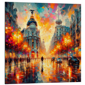 Magnettafel Sonnenuntergang in Madrid