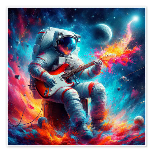 Poster Guitar solo in space