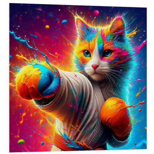 Foam board print Karate Cat