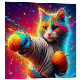 Foam board print Karate Cat